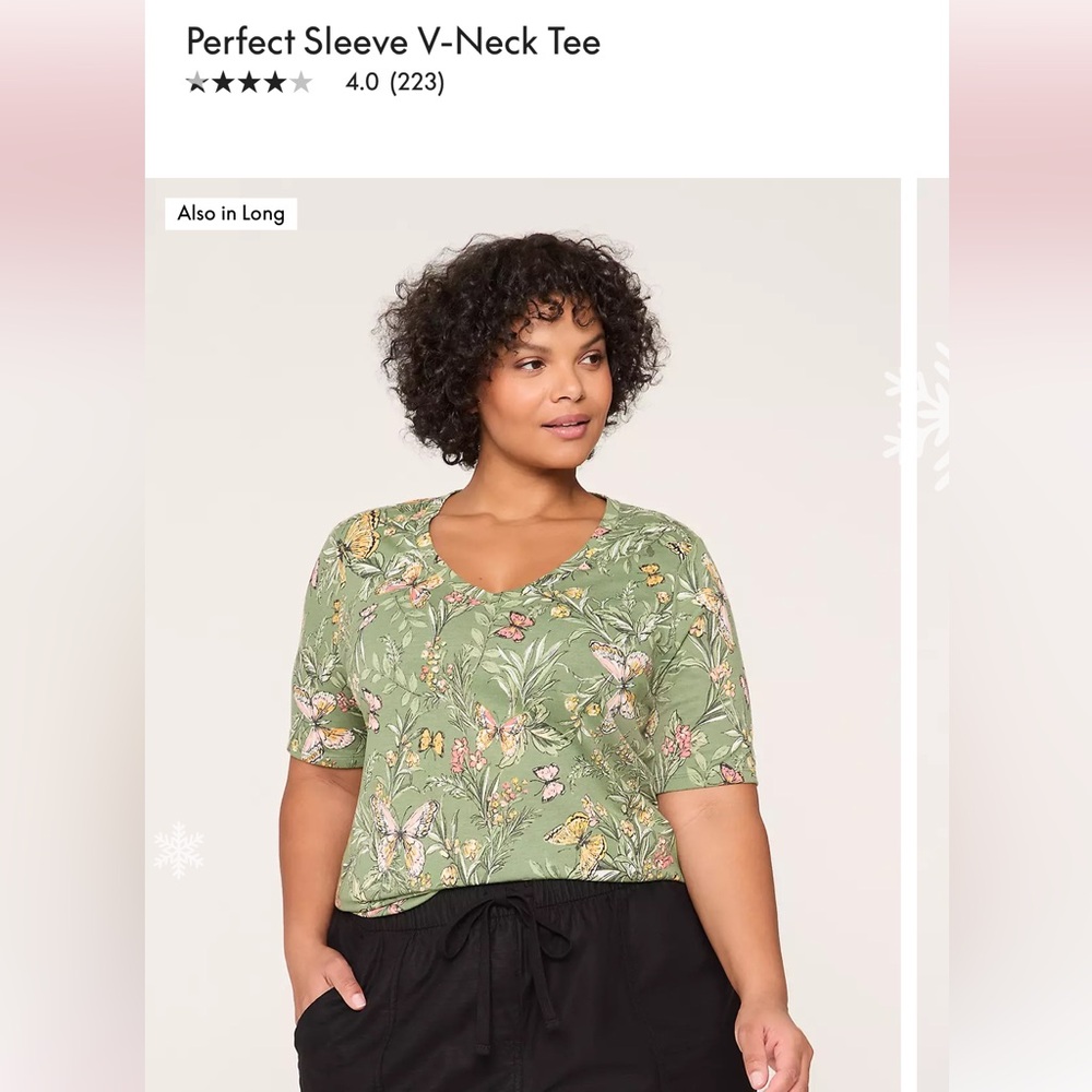 Lane Bryant Classic Perfect Sleeve‎ tee- NWT retail 36.95-